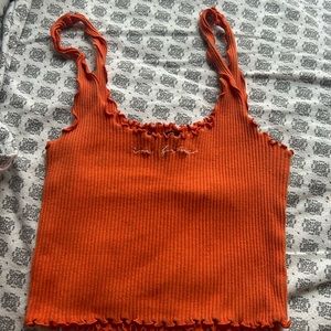 Orange crop top
